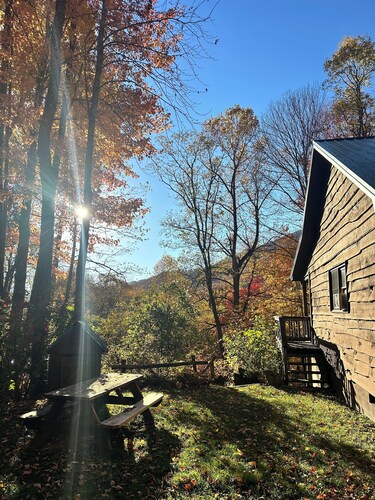 Treetop on yksityinen ja rauhallinen hytin retriitin minuutin päässä Cataloochee