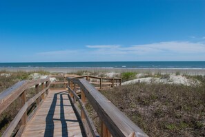 On the beach, sun-loungers - OCEANFRONT / Sleeps 12 / SAND PIT / SCREEN PORCH / ELEVATOR (Isle of Palms)