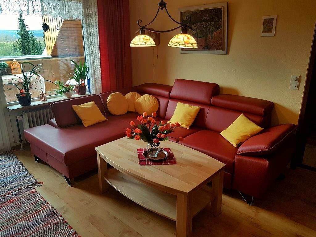 Ferienwohnung Schwalbennest in der Nähe zum Weißenstädter See-Wohnzimmer