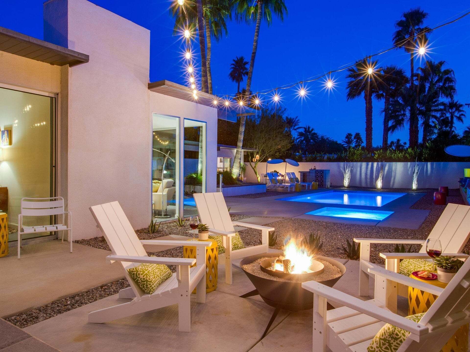 A heated pool