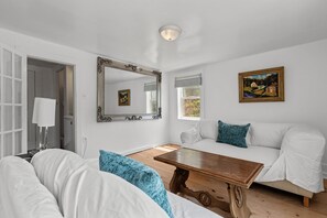 Chimenea, reproductor de DVD, libros