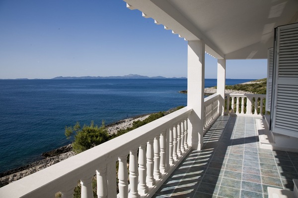 Upstairs terrace and Adriatic Sea in front
