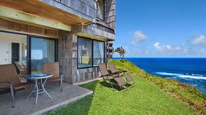 Terrace/patio - Hosted By Parrish Kauai Sealodge E3-sweeping oceanfront view & walk to beach! (Princeville)