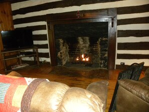 Interior - REDUCED TO 125 /NIGHT HOLIDAYS , ROMANTIC LOG CABIN, NEAR NEW RIVER TRAIL PARK (Max Meadows)