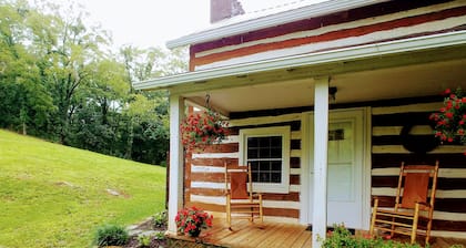 SPRING SALE just 125 per night. A ROMANTIC LOG CABIN, NEAR NEW RIVER TRAIL PARK