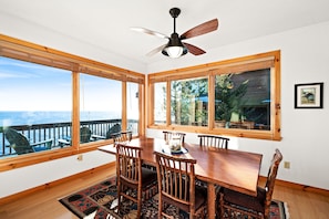 Dining room looking out at Lake Superior makes an awesome ambiance!!! 