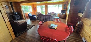 Smart TV, books, video library, stereo