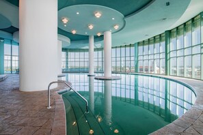 Indoor pool, a heated pool