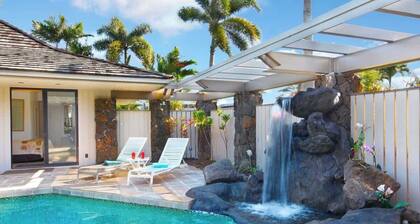 3 Bedroom Hawaiian Waterfall House - Sleeps 8, Private Pool, AC, & More in Poipu