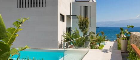 A heated pool