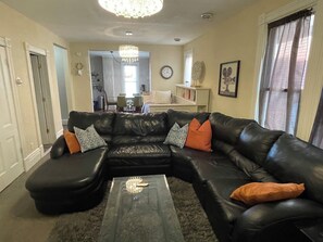 Smart TV, DVD player, books, video library