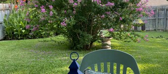 Entire house with private patio, fenced in yard and two car garage in quiet area