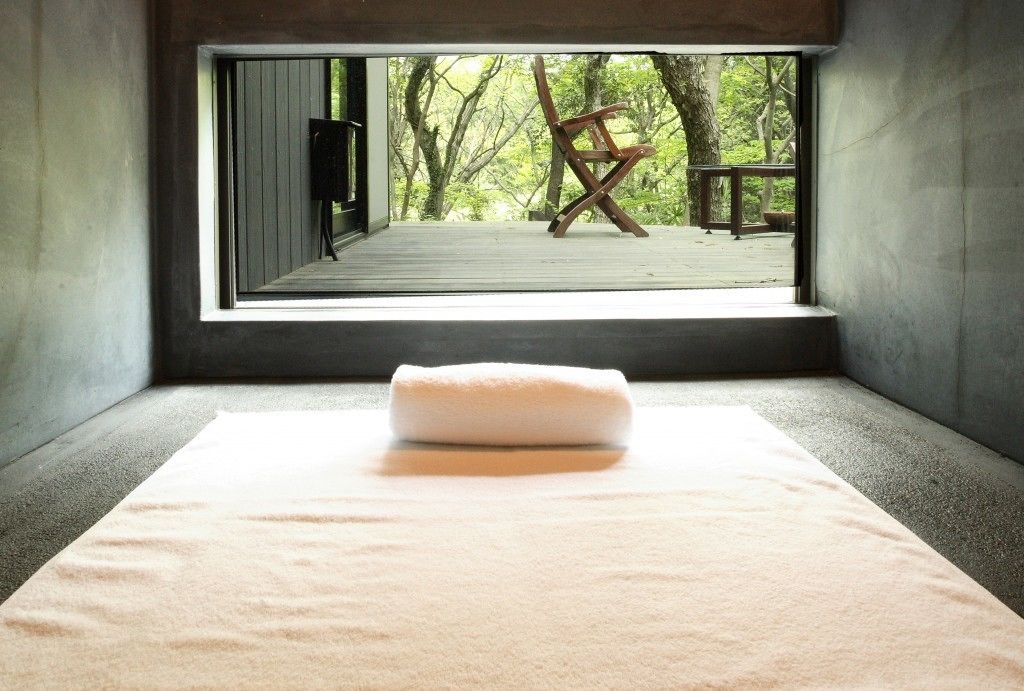 岩盤浴付 離れ | バスルームの設備 | 個別の浴槽とシャワー、温泉浴槽、バスアメニティ (無料)、ヘアドライヤー