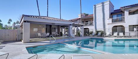 Outdoor pool, a heated pool