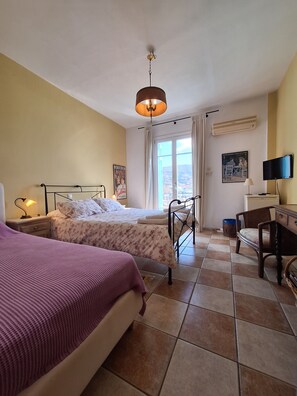 Superior Triple Room, Balcony, Sea View | Minibar, in-room safe, individually decorated, individually furnished - Blue Dolphin (Andros)