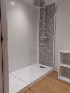 Regadera, amenidades de baño gratuitas, secadora de cabello, toallas