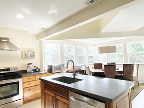Fridge, microwave, oven, stovetop - Safe Harbor:  Expansive views of the salt marsh, maritime forest. (Ocracoke)