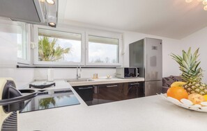 Kjøleskap, kokeplater, oppvaskmaskin og kaffetrakter/tekoker