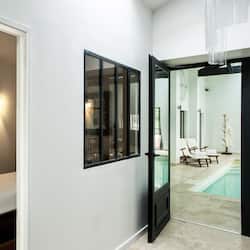 Outdoor treatment area, sauna, hot tub, body treatments, aromatherapy