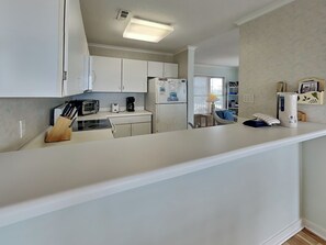 Fridge, microwave, oven, stovetop - Sweet Serenity | Oceanfront Townhouse! (Topsail Beach)