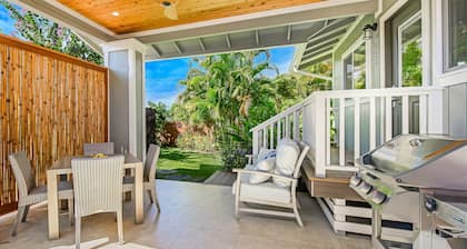 Romántica casa de lujo privada con spa de agua salada a pie de playa / restaurantes / tiendas