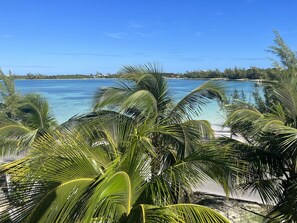 On the beach, beach towels