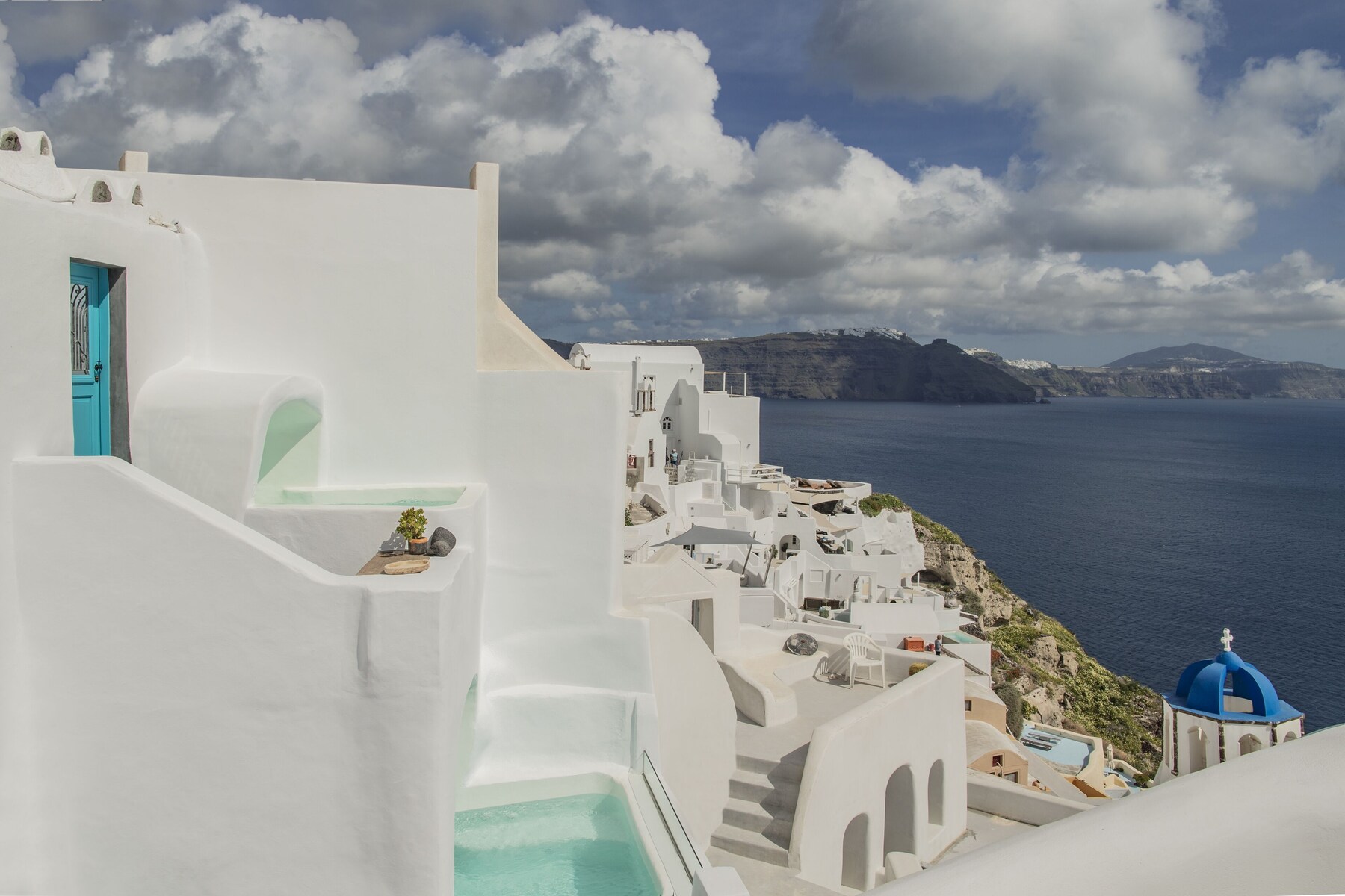 Cave Room with Outdoor Plunge Pool & Caldera View | View from room