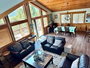 Smart TV, fireplace, video games, DVD player