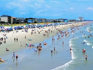 Vlak bij het strand