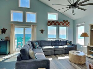 Smart TV, stereo - Clamalot | Oceanfront Group Retreat in Surf City + Elevator (Surf City)