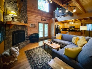 TV, fireplace, DVD player