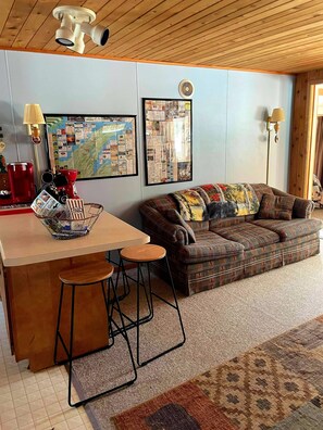 Smart TV, fireplace, DVD player, books - 2BR Lakefront, Canoe, Kayaks, Fishing, Firepit, SXS Snowmobile Trails & Wifi (Toivola)