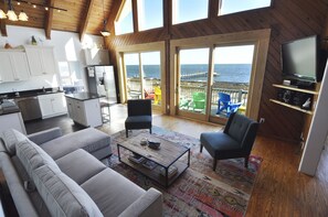 TV, table football - Landshark:  Dog friendly waterfront home, game room, sound views. (Ocracoke)