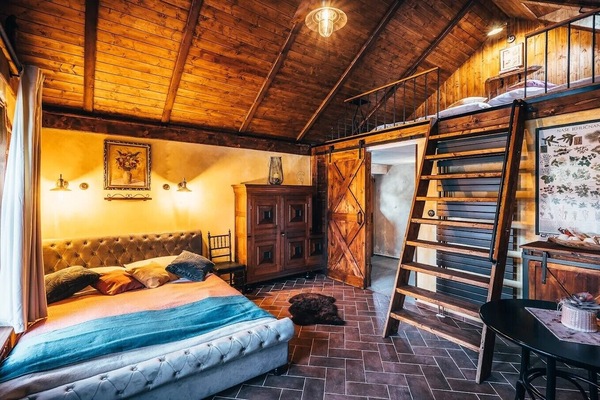 Quadruple Room, Fireplace | Minibar, blackout drapes, WiFi (free), bed sheets