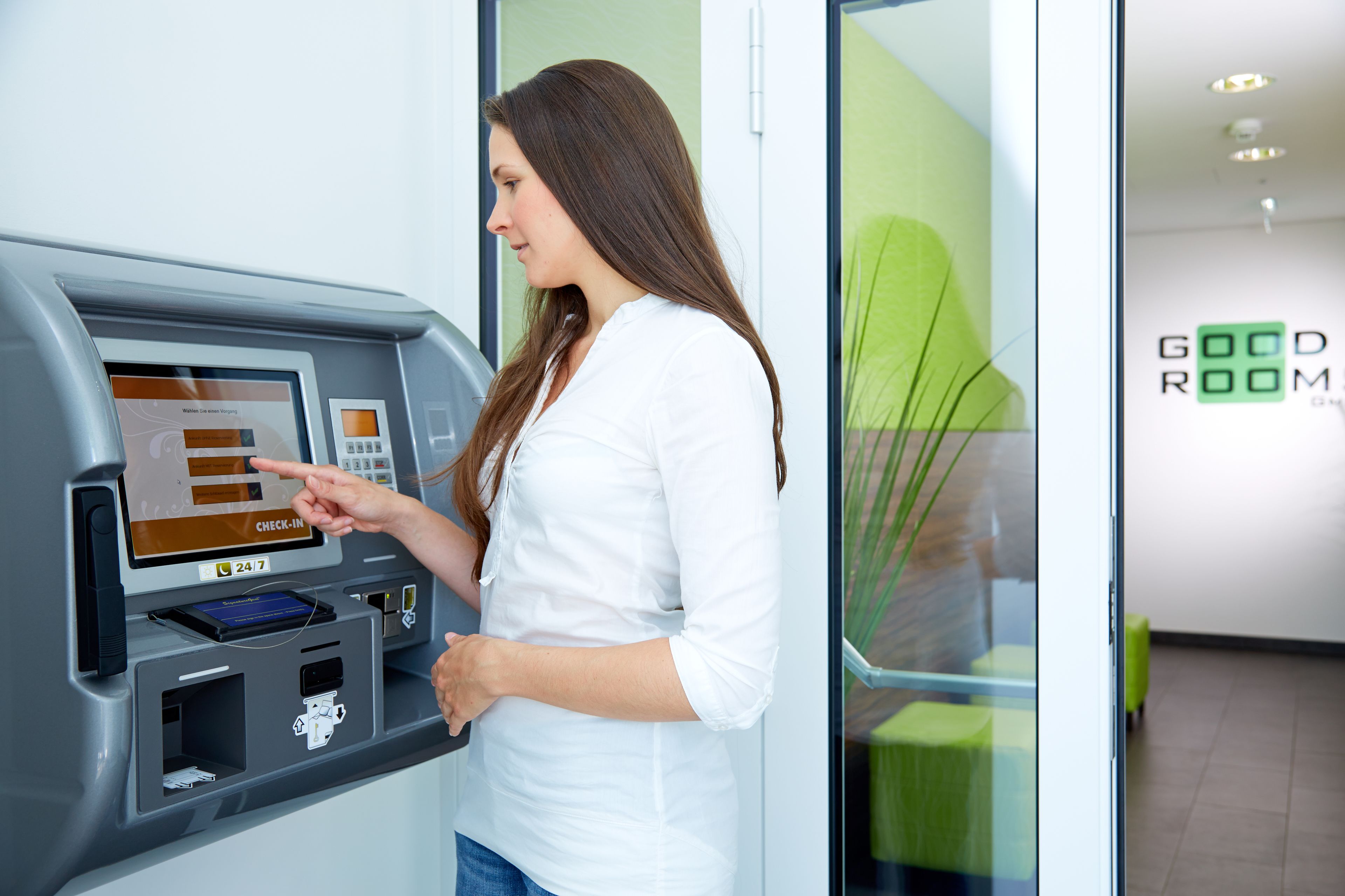 check-in/check-out kiosk