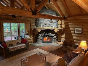 TV, fireplace, printers