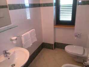 Shower, free toiletries, hair dryer, bidet - Hotel La Fattoria (Celico)