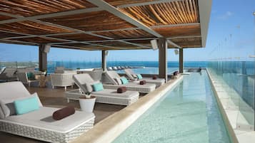 2 outdoor pools, open 8:00 AM to 8:00 PM, cabanas (surcharge)