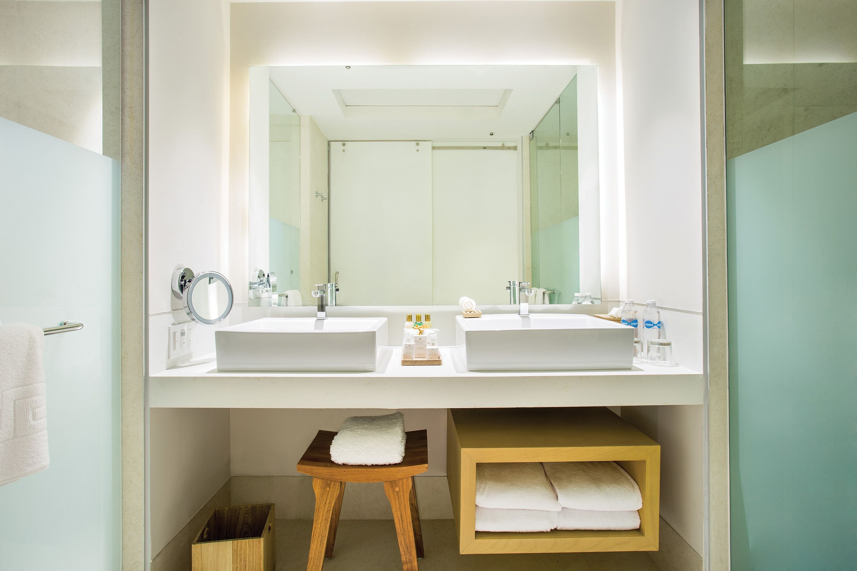 shower, free toiletries, hair dryer, heated floors