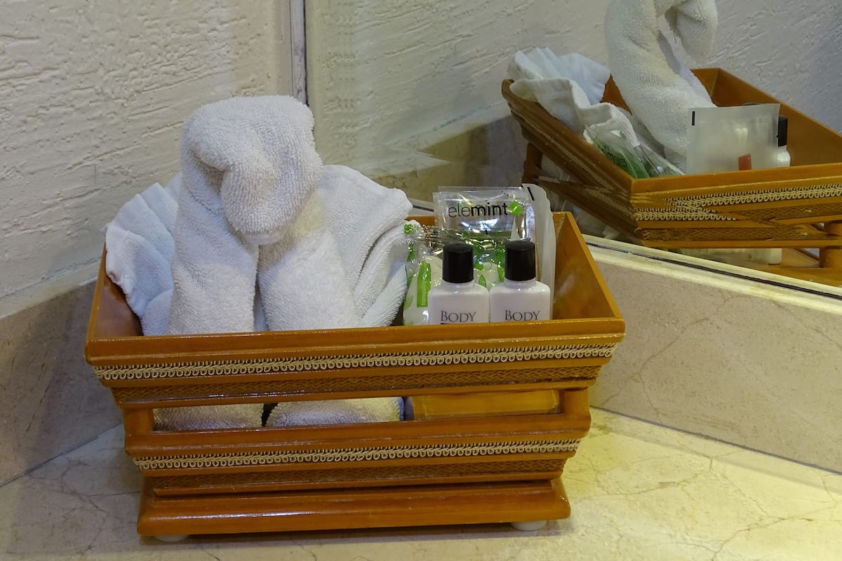 junior suite, 1 king bed, ensuite | bathroom amenities | shower, free toiletries, hair dryer, towels