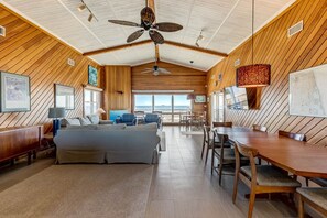 LCD TV, DVD player, table tennis, stereo