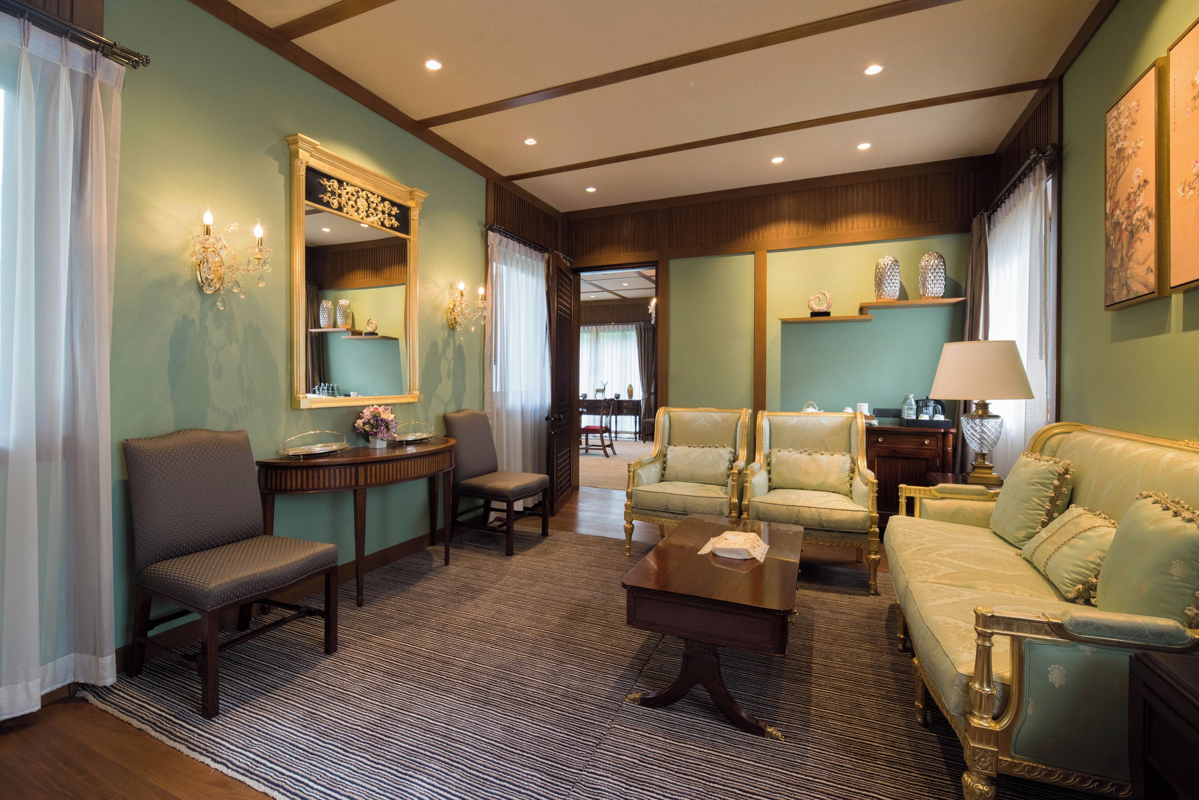 one bedroom emperor suite (adults only) | living room | 55-inch smart tv with cable channels, tv