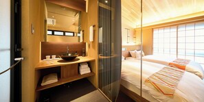Family Twin Room | In-room safe, desk, free WiFi, bed sheets - Kikoku no Mori (Kyoto)