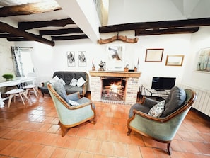 TV, fireplace, DVD player, table tennis