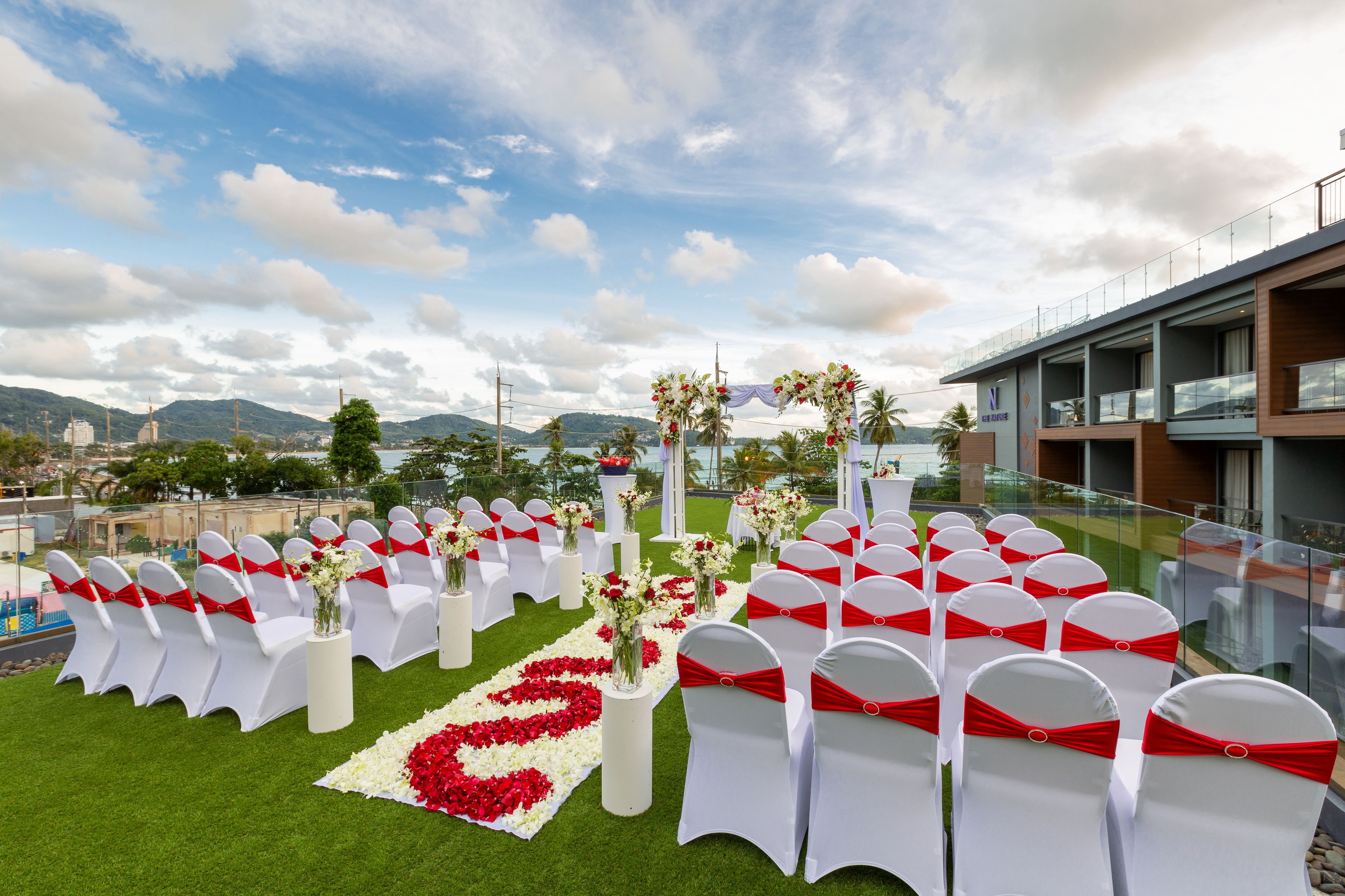 outdoor wedding area