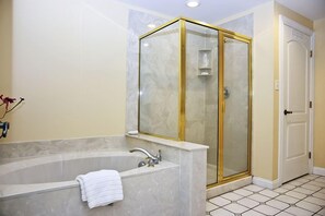 Dusche, Whirlpool, Haartrockner, Handtücher