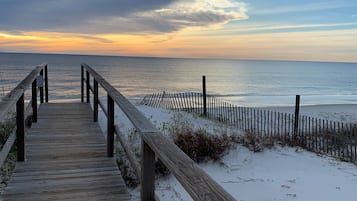 Beach nearby, sun-loungers