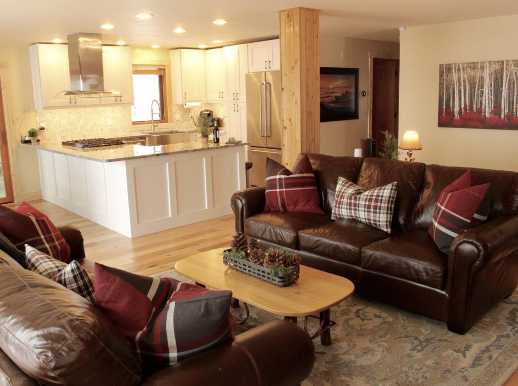 Smart TV, fireplace, DVD player, video library