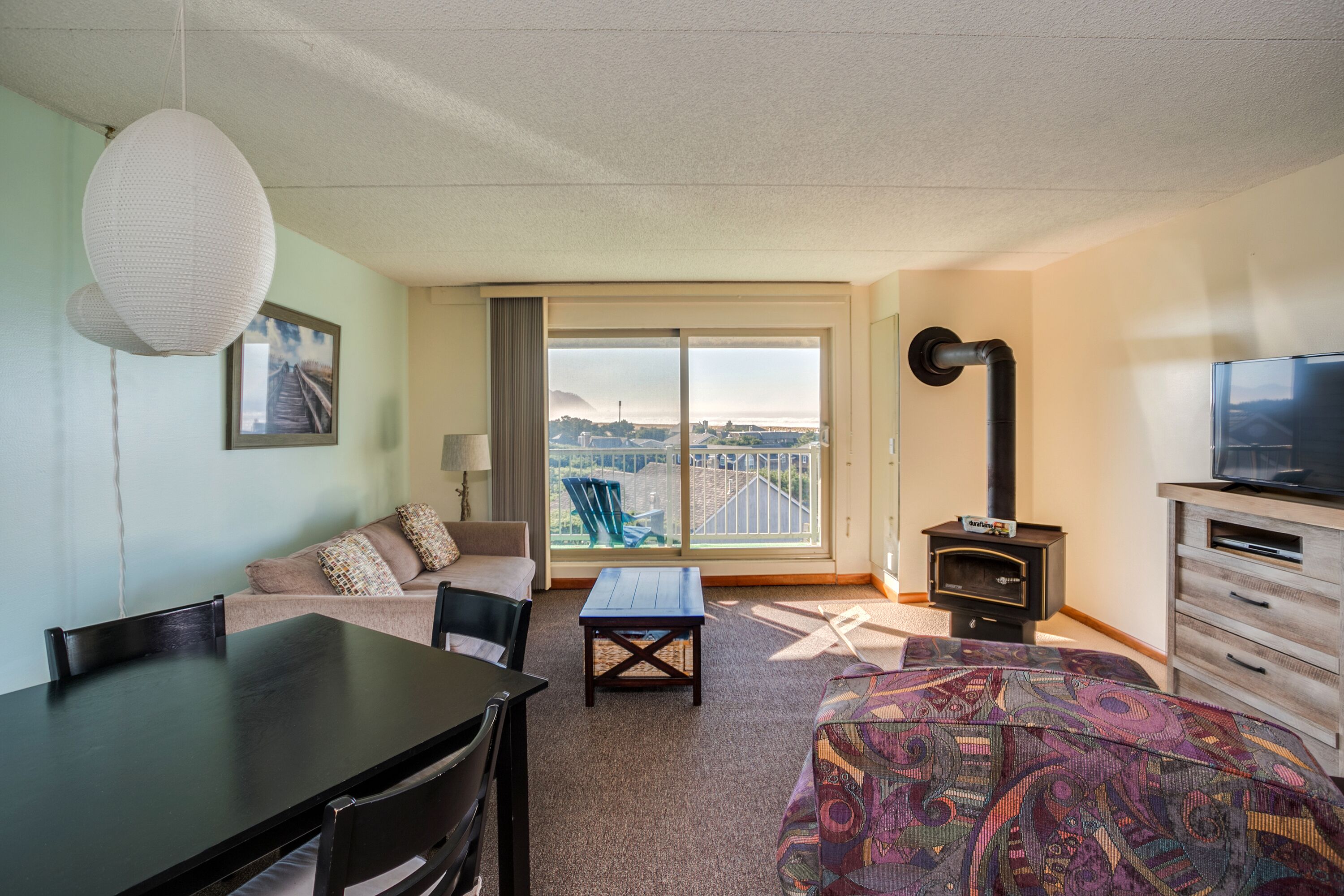 TV, fireplace, DVD player