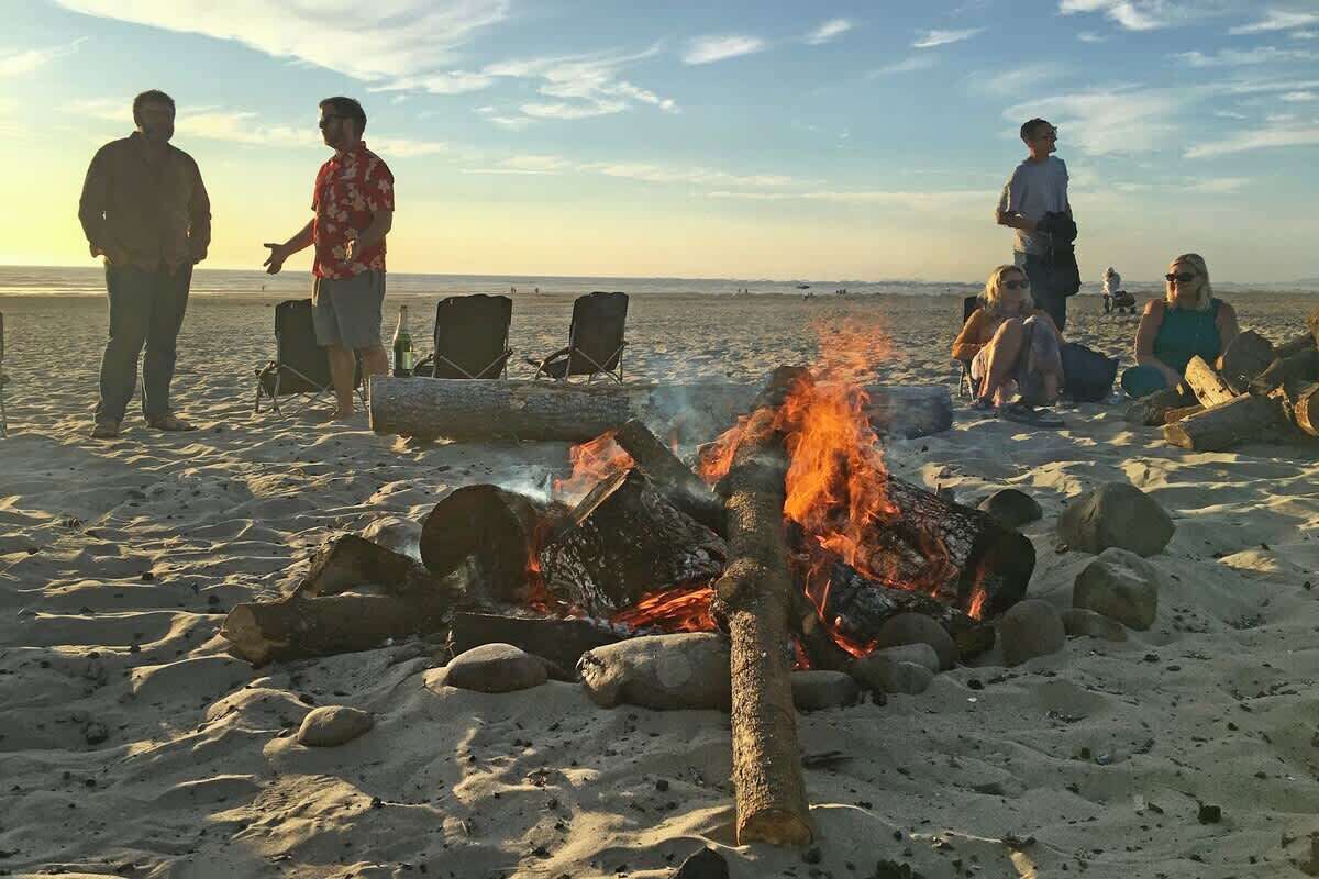 Vlak bij het strand